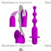 Vibrador con 12 funciones de vibración, 4 estilos diferentes de funda de silicona con recarga USB